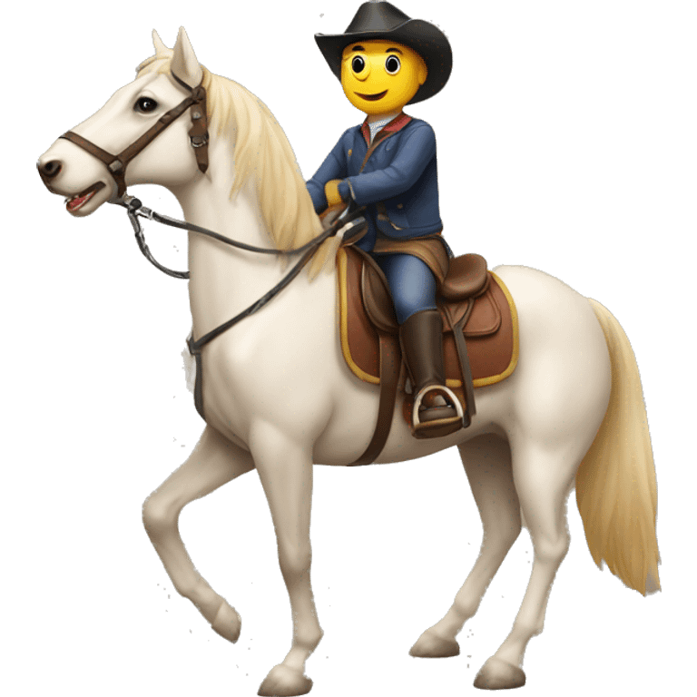 Dog riding a horse emoji