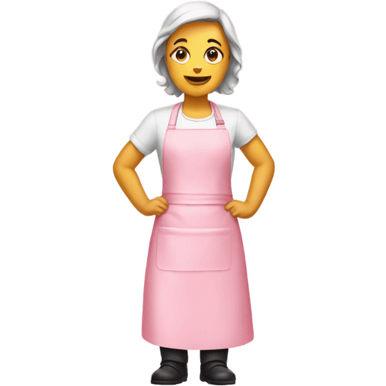 Pink pastel apron emoji