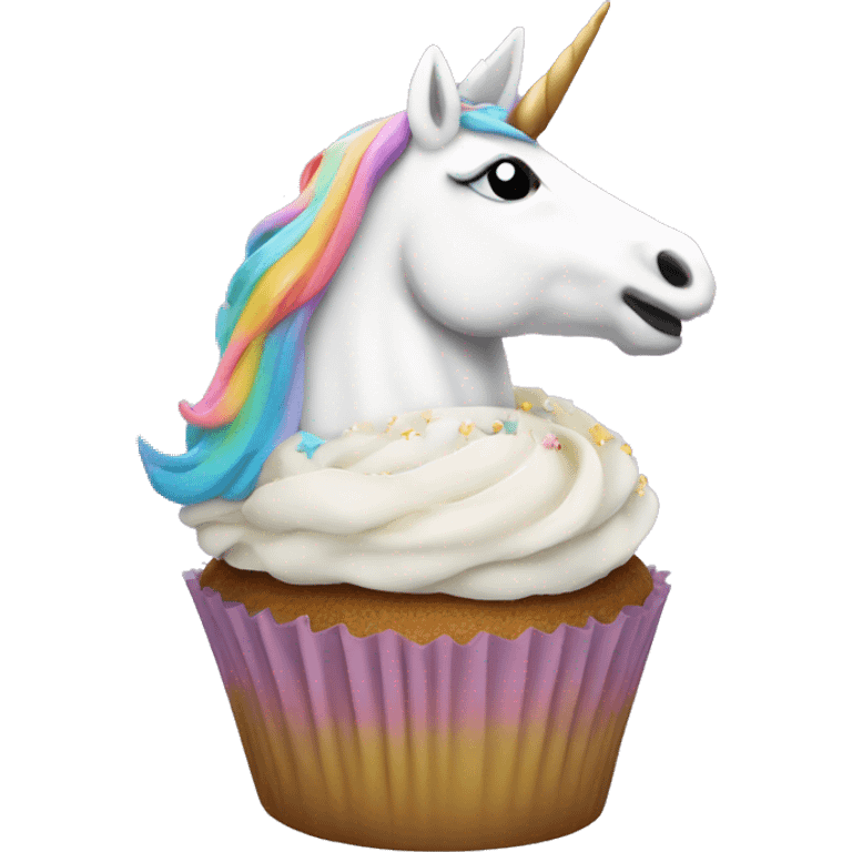 Unicorn cupcake  emoji