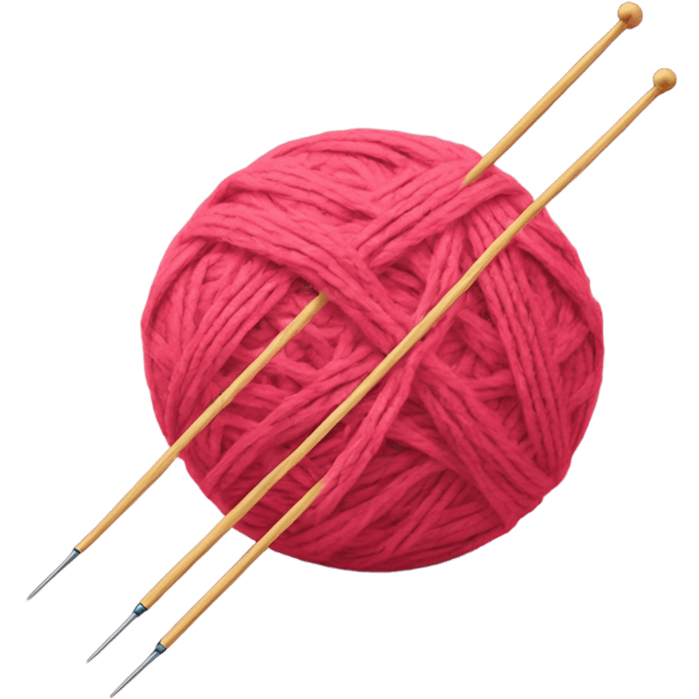 ball of yarn with two knitting needles emoji