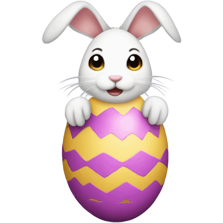 easter egg with a bunny all in Easter theme emoji