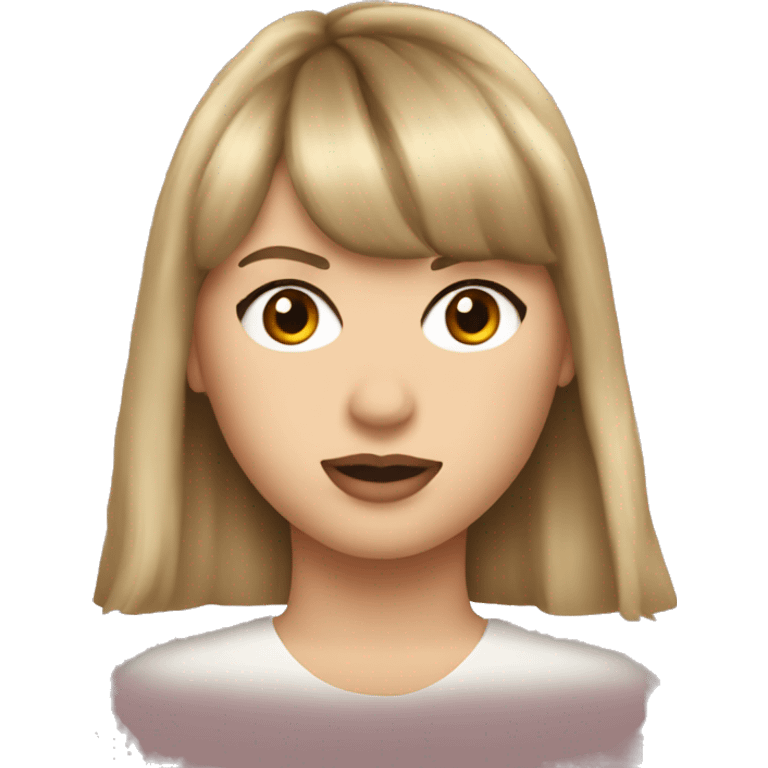 Taylor Swift with bangs emoji