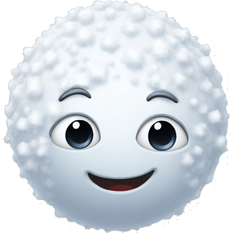 White snowball with this "._." facial expression emoji