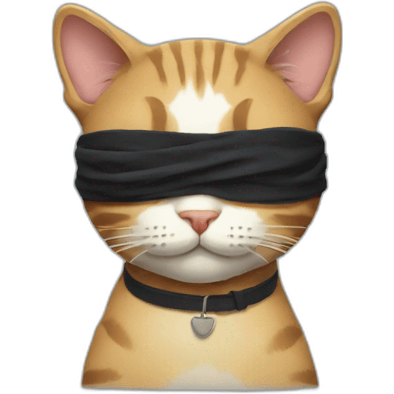 Cat with blindfold emoji