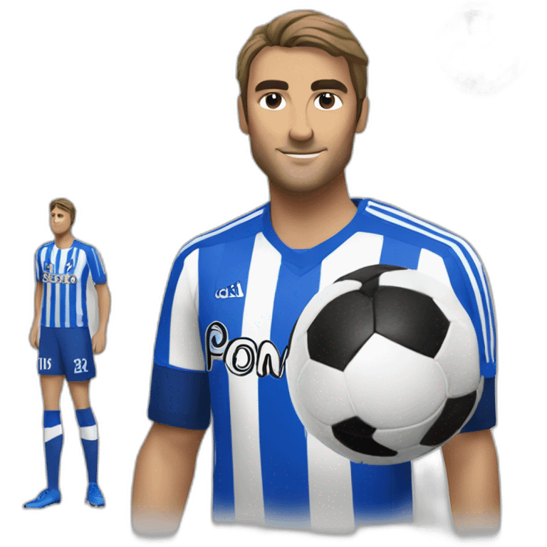 Real Sociedad San Sebastian soccer player emoji