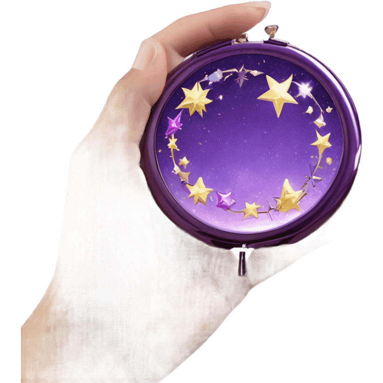 Purple Magical girl compact mirror emoji