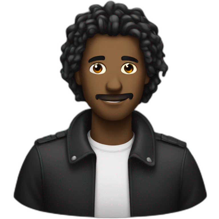 homme noir avec des locks emoji