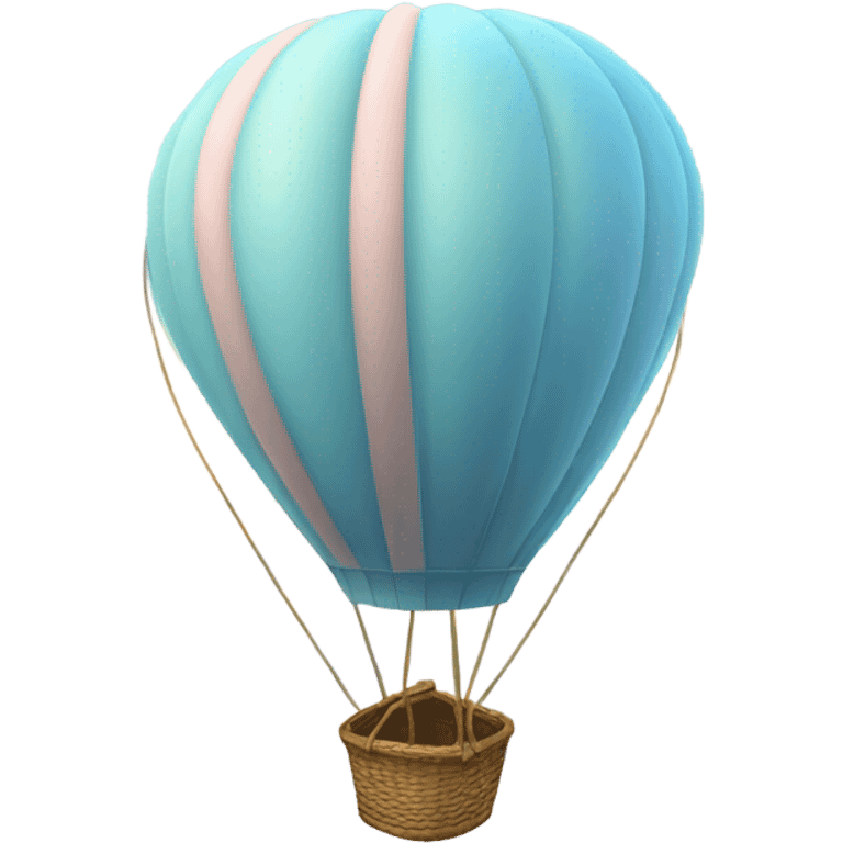 pastel blue hot air balloon  emoji