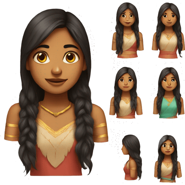 Long hair Indian girl emoji