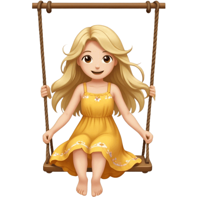 Girl on the swing  emoji