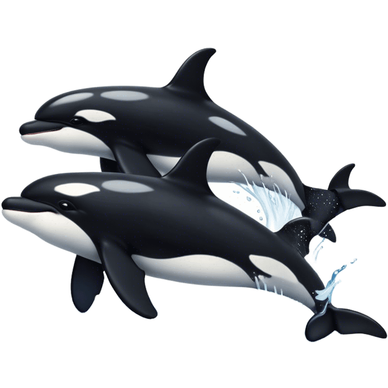 orca squad, 5 oras working in team emoji