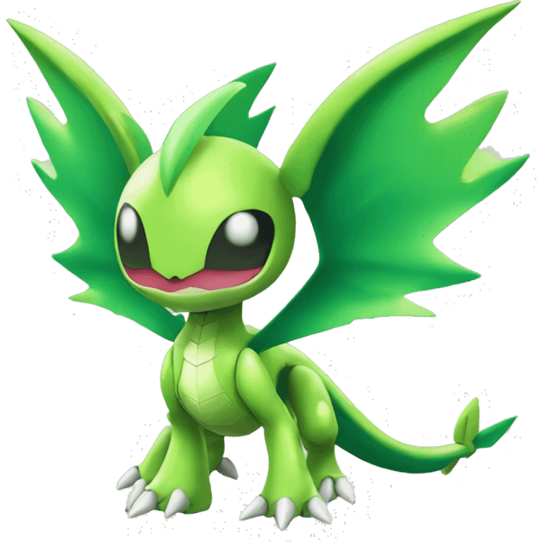 Cool Edgy Chibi Legendary Shiny Fakemon-Pokémon-Genesect-Flygon With Full Body Detailed High Quality emoji