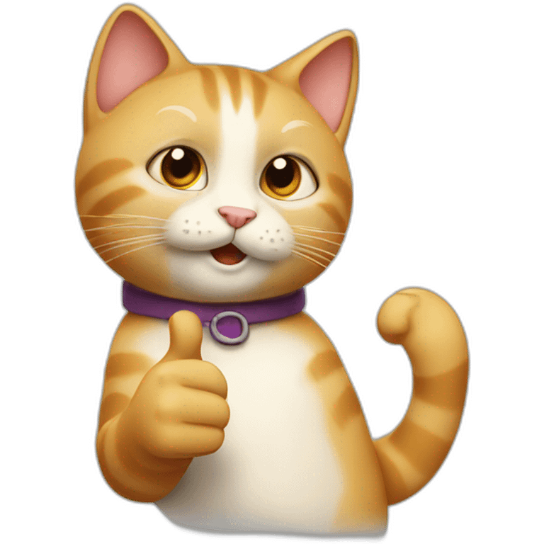 Cat with thumps up sign  emoji