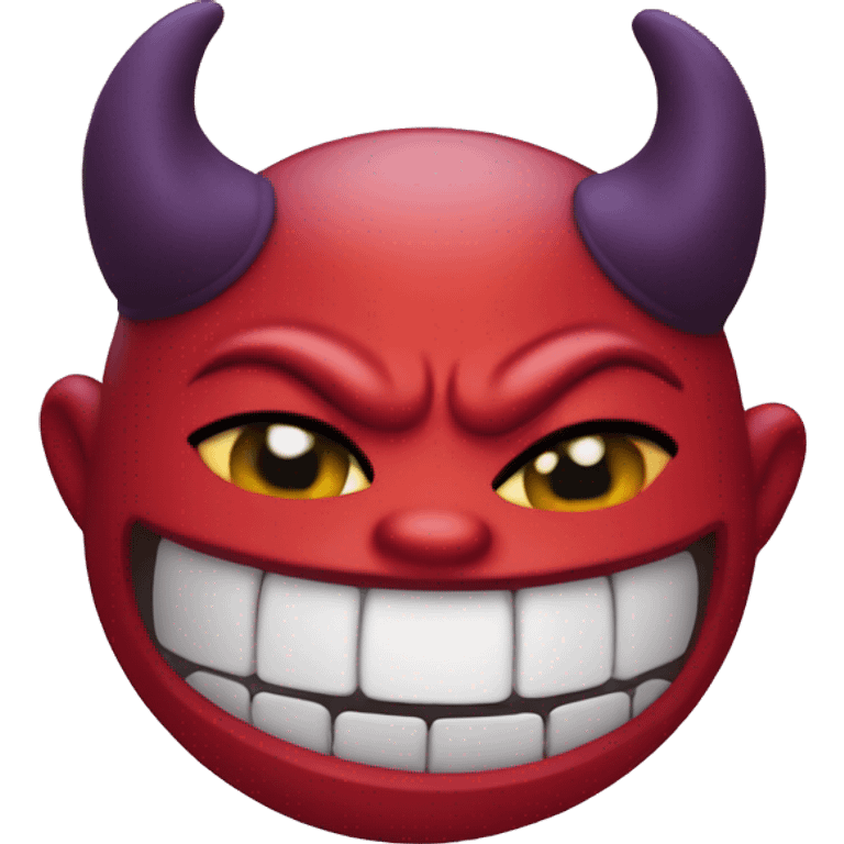 Sly smile devil emoji