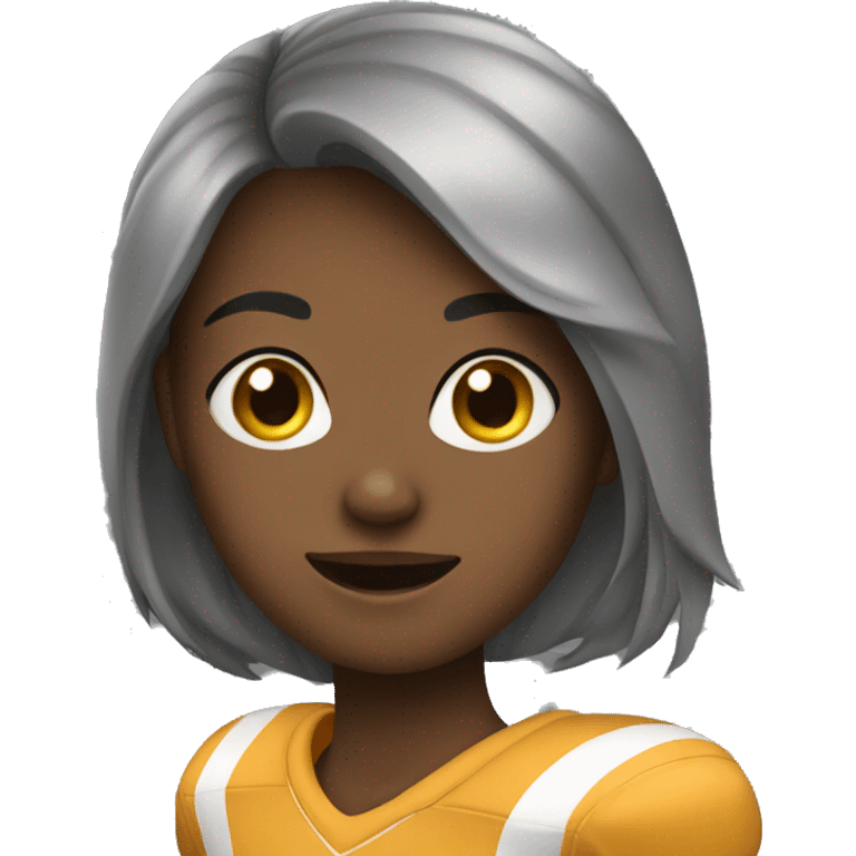 girl playing football emoji