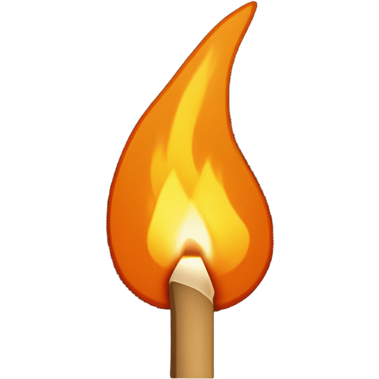 burning single match emoji