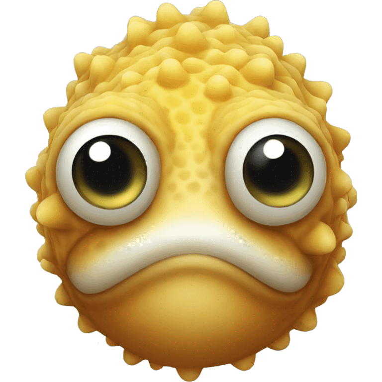 puffper fish face man  emoji