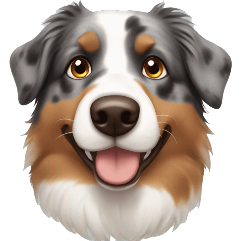 Australian shepherd with bue and brown eyes emoji