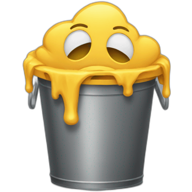 Sad wastebucket  emoji