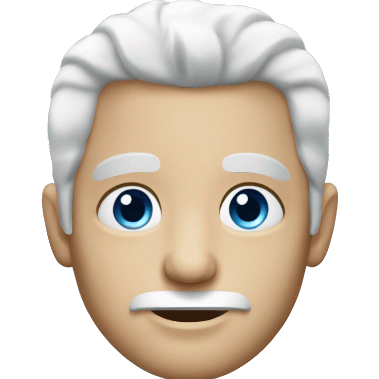 white haired blue eyed man emoji