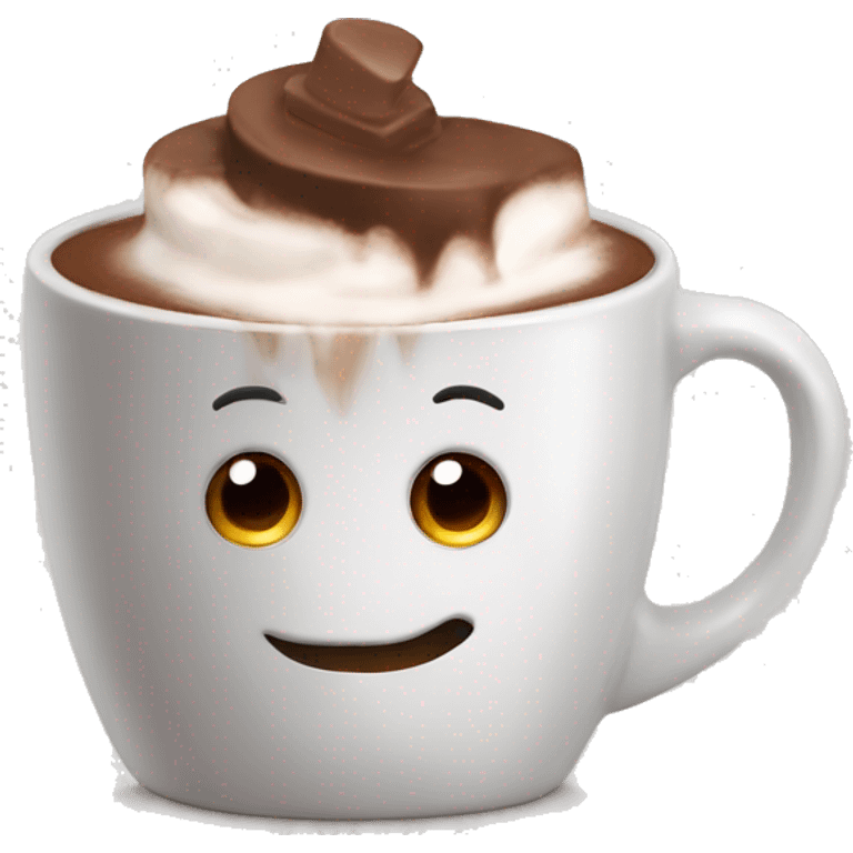 hot chocolate in a mug  emoji