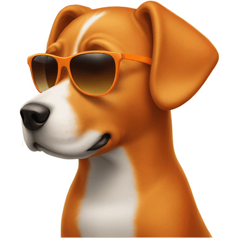 Orange dog with sunglasses emoji