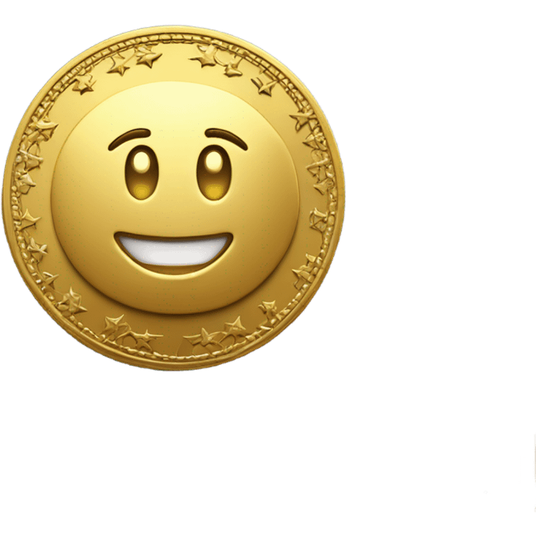 gold coin and TV screen emoji