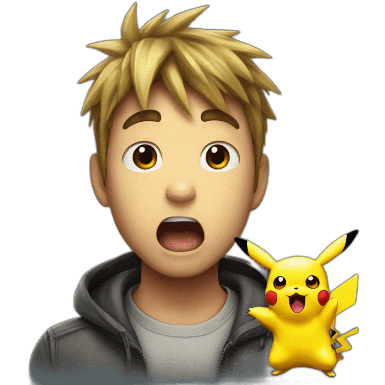 Shocked pikachu solo emoji