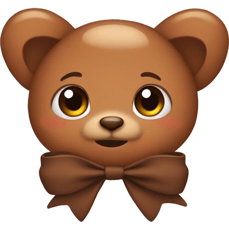 Cute brown bow emoji