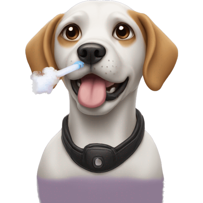 Dog with a vape  emoji