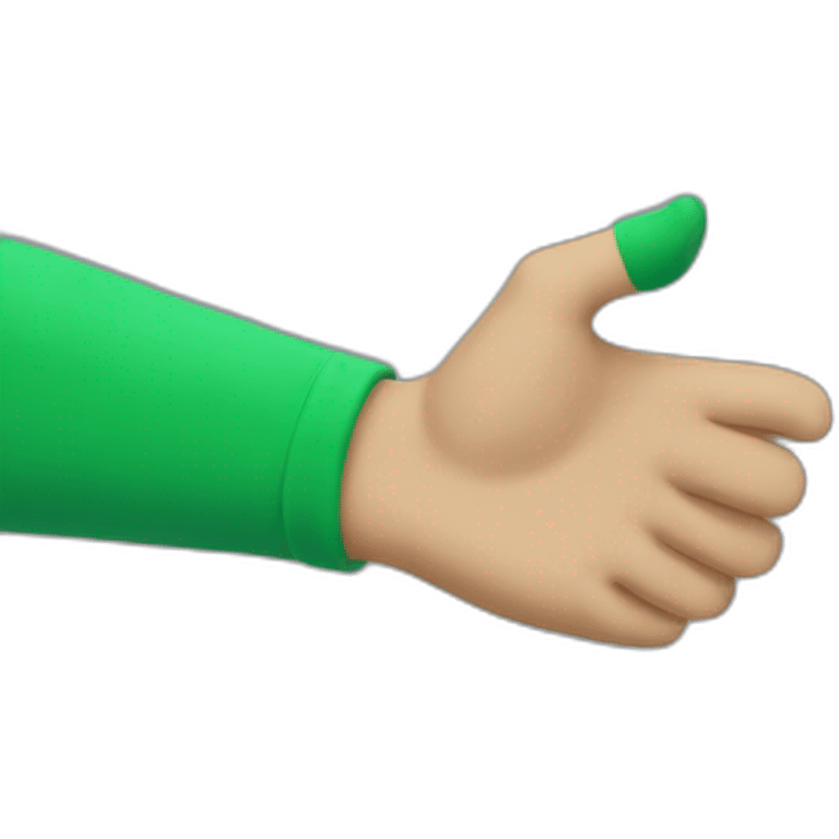 Arm with a green sleeve emoji