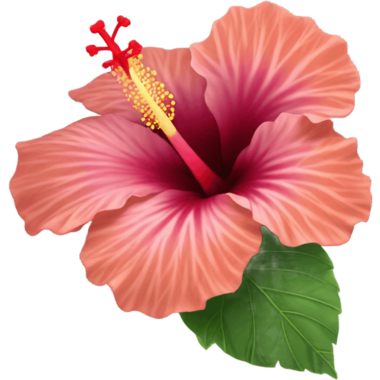 Hibiscus flower in detail emoji