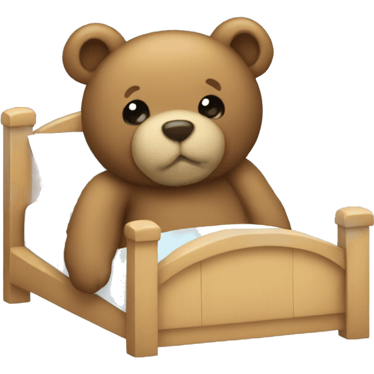 Teddy bear bed emoji