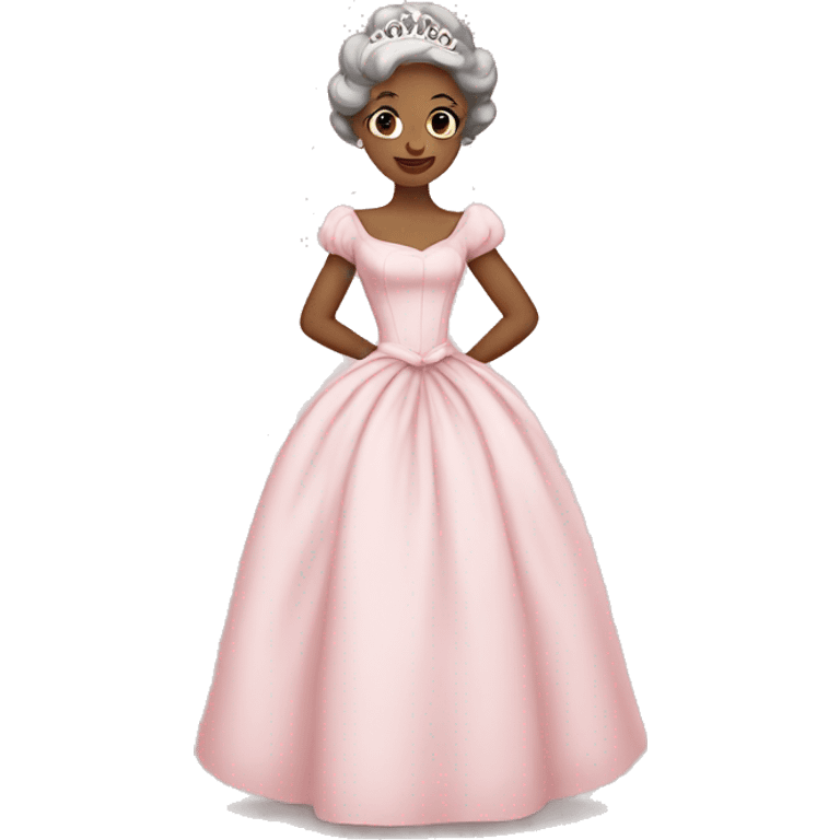 vintage princess with pale pink dress emoji