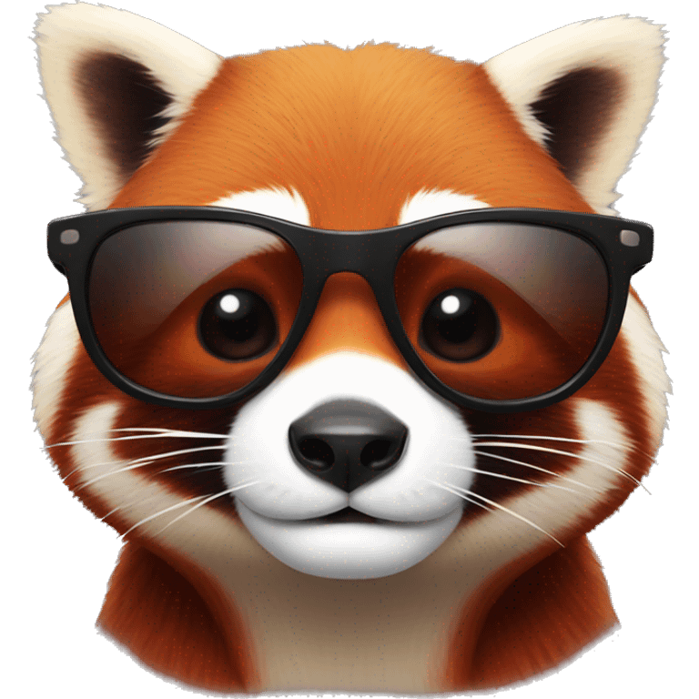 A red panda with cool sunglasses  emoji