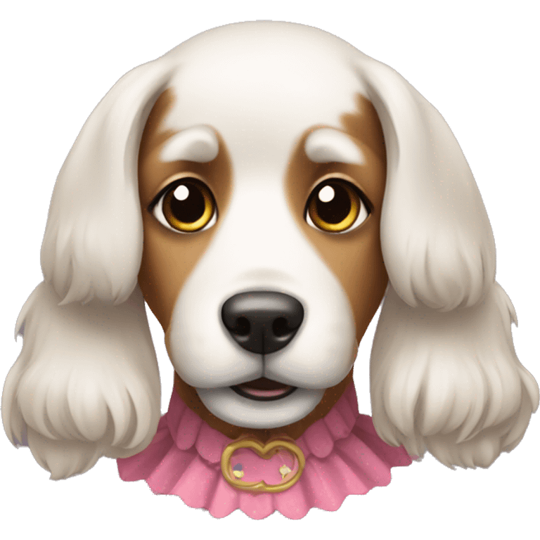 A dog wearing a dress emoji