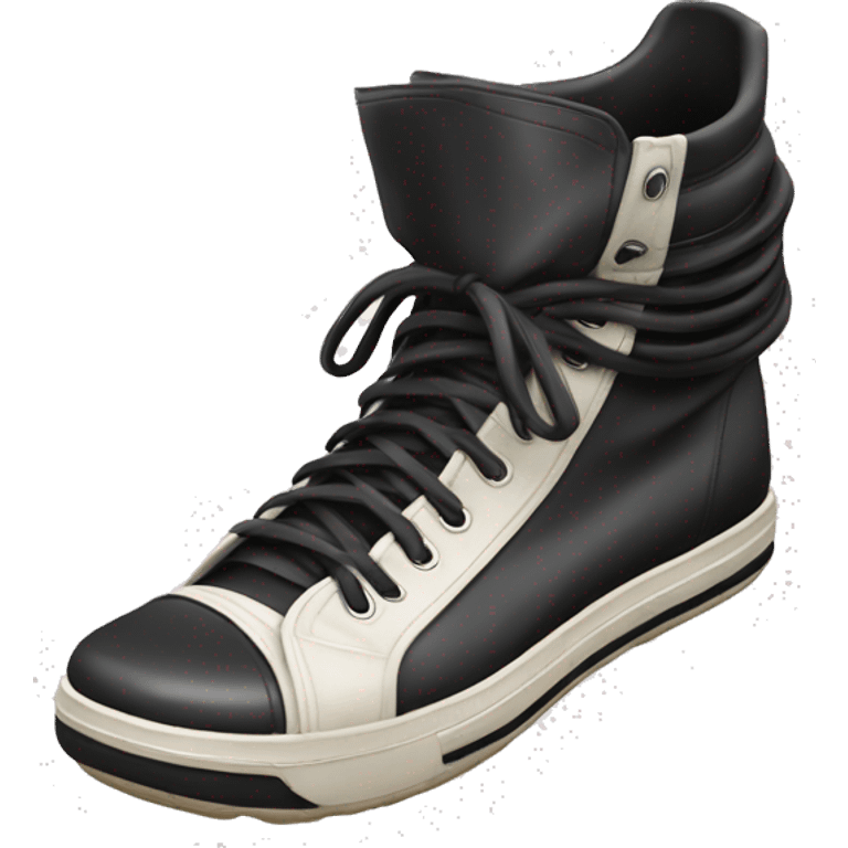 Rick owens geobasket sneaker hyper realistic  emoji