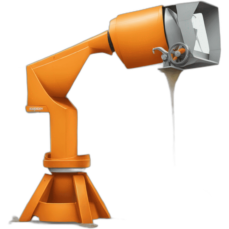 Orange concrete mixer emoji