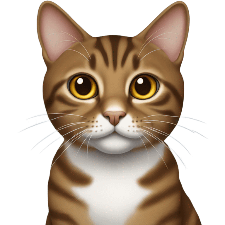 Brown tabby cat with white arm emoji