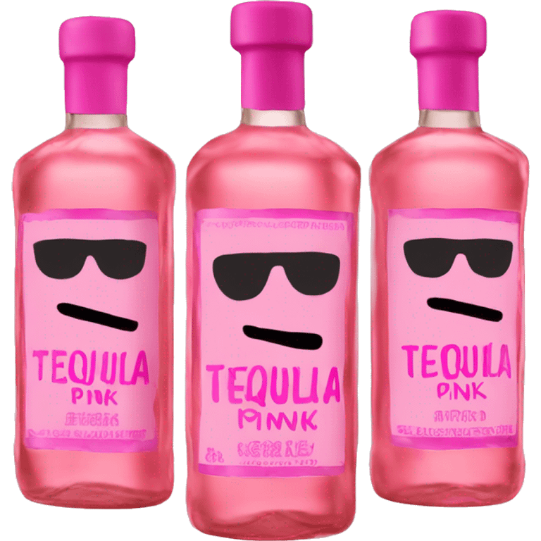 3 bottles of tequila pink emoji