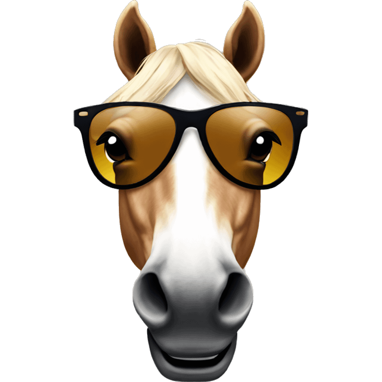 Horse in sunglasses emoji