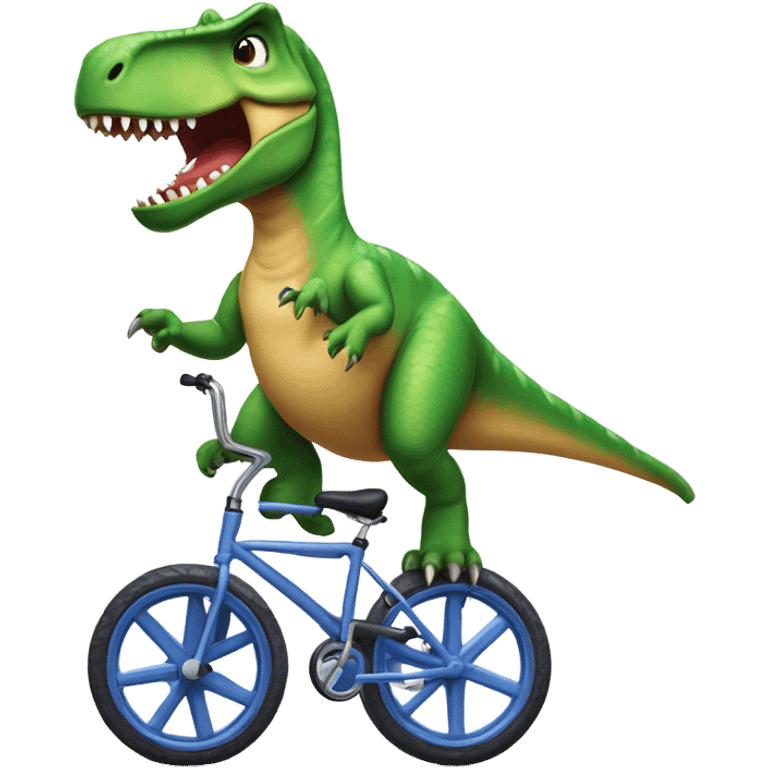 Dinosaur riding unicycle  emoji