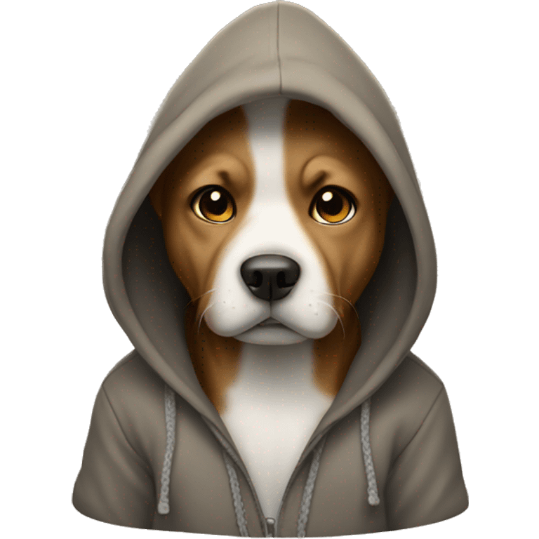 Dog with a hoodie emoji