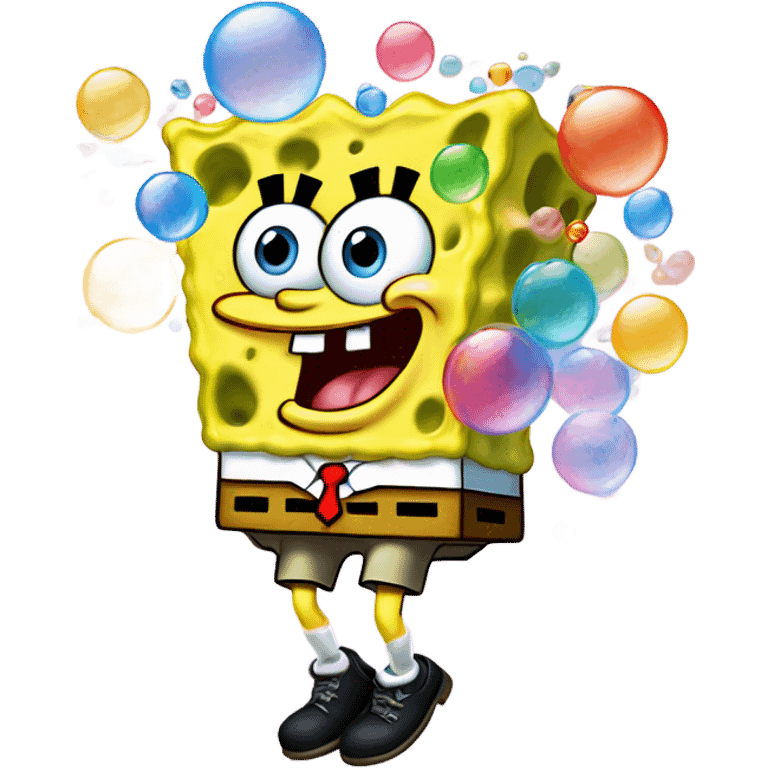 SpongeBob with bubbles  emoji