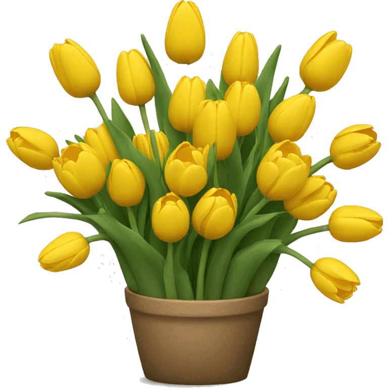 Yellow tulips  emoji