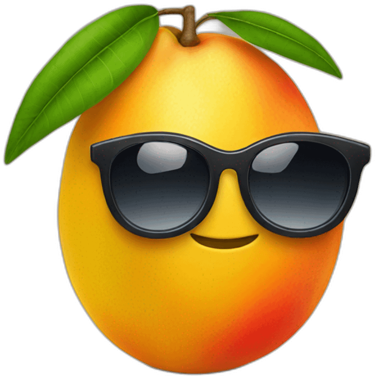 Mango with sunglasses emoji