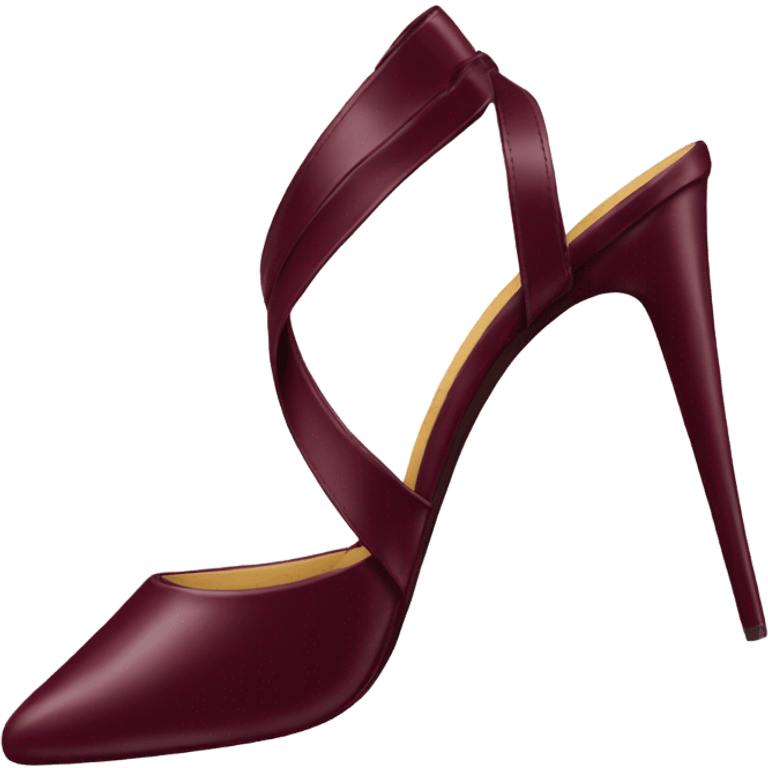 burgundy stiletto heel emoji