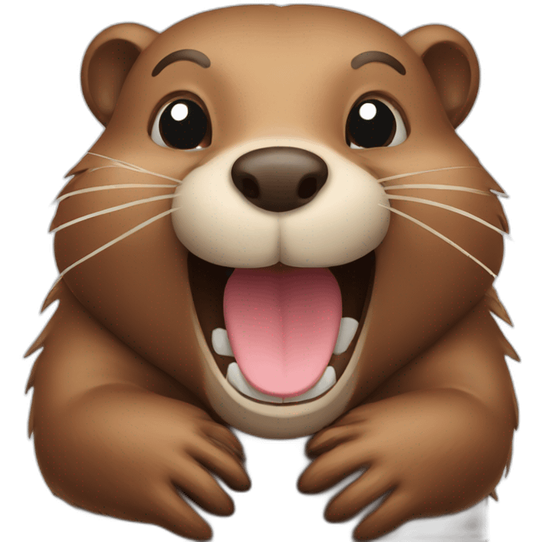 happy beaver emoji