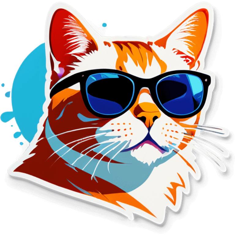 Cat with sunglasses emoji