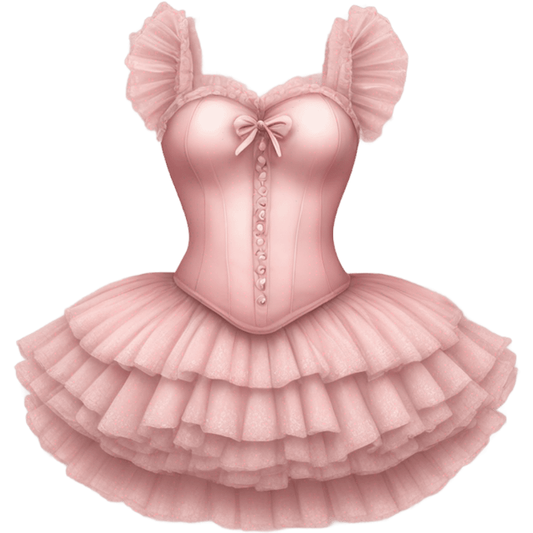 Vintage rococo rose-pink  tutu emoji